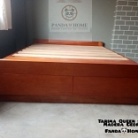 TARIMA CON SABANERA EN MADERA CEDRO