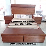 CAMA MADERA TORNILLO MODELO LINIAL