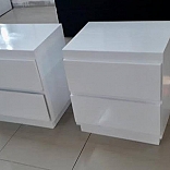 VELADORE 2 CAJONES BLANCOS