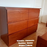 COMODA EN MADERA CEDRO 1MT DE ALTO