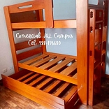 CAMAROTE 1.5PLZ CON AUXILIAR ELABORADO EN MADERA CEDRO