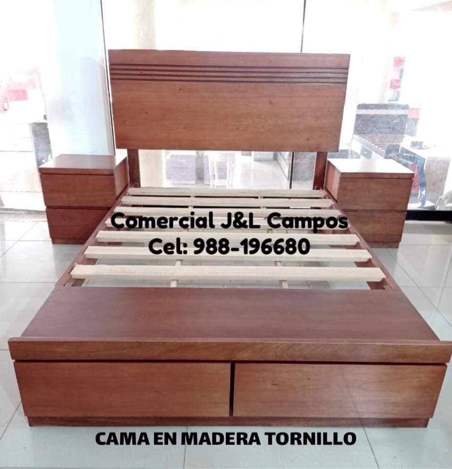 CAMA MADERA TORNILLO MODELO LINIAL