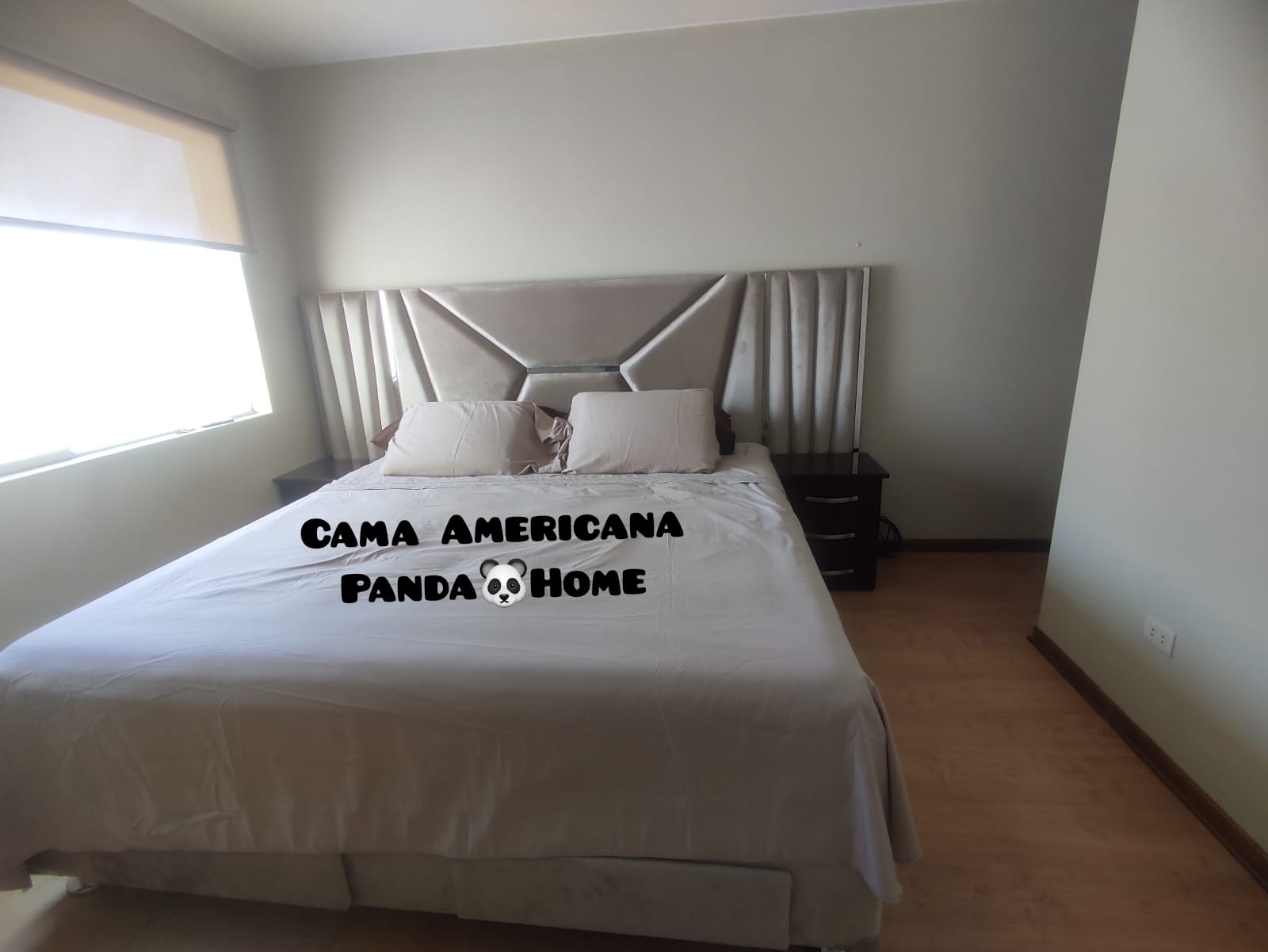 CAMA AMERICANA CON DETALLES EN ACERO