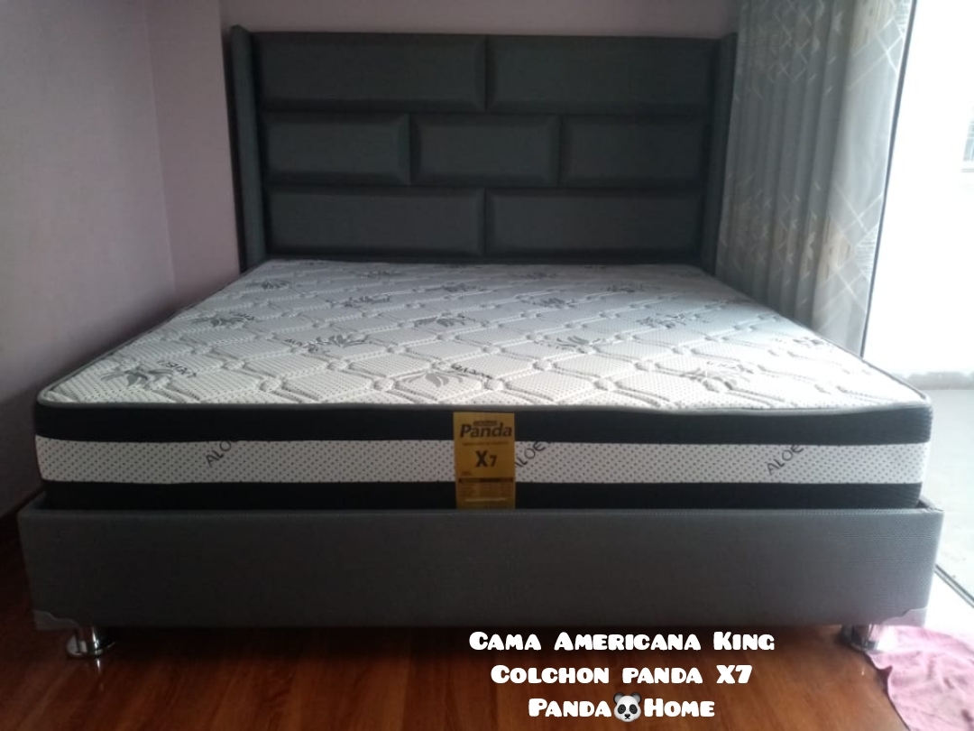 CAMA AMERICANA EN VINIL PLOMO