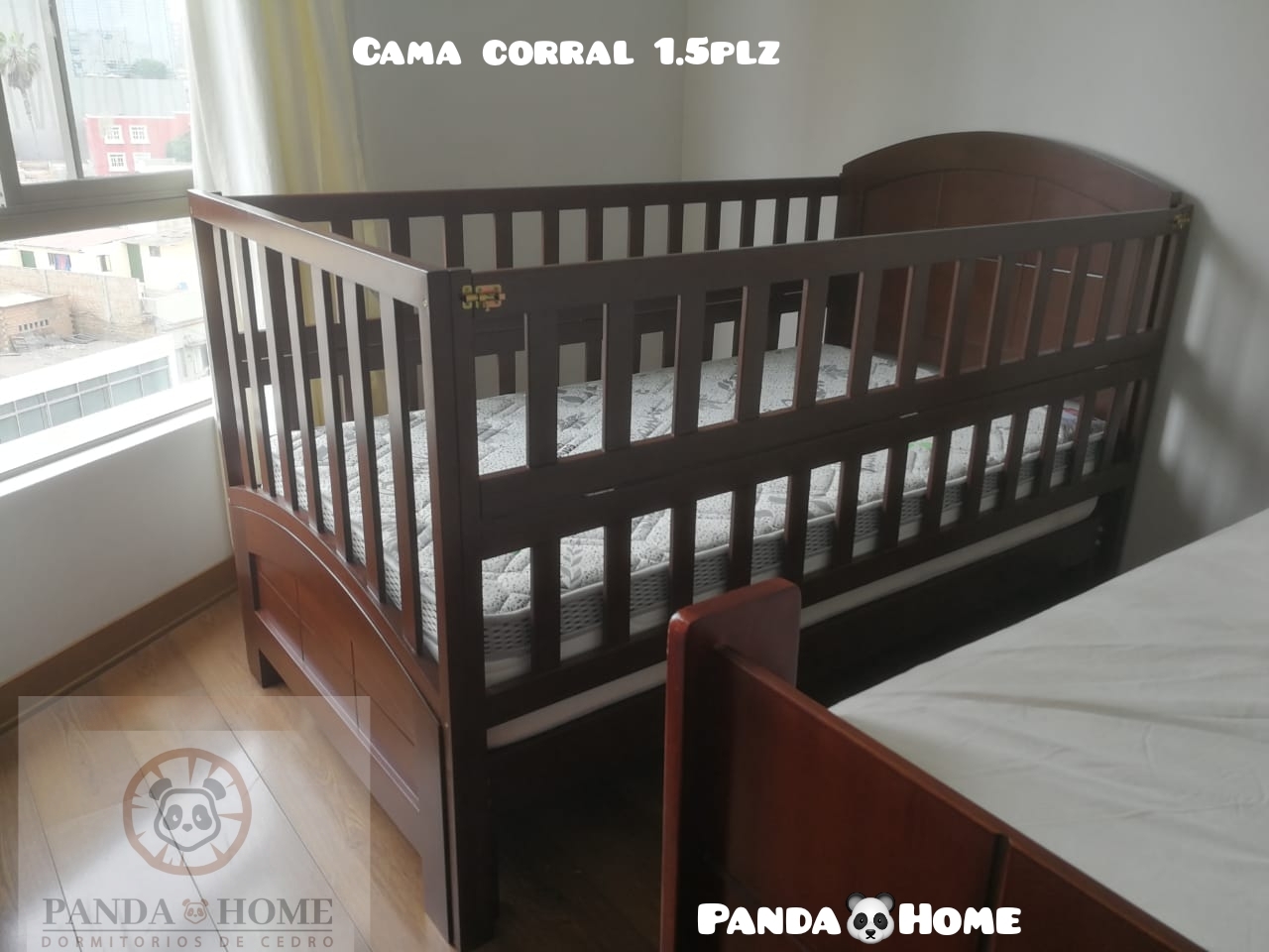 CAMA CORRAL MADERA CEDRO