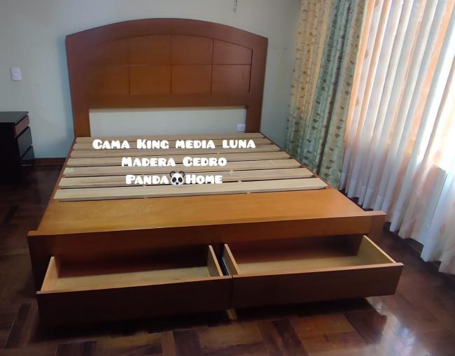 CAMA EN MADERA CEDRO KING
